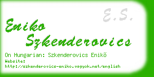 eniko szkenderovics business card
