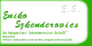 eniko szkenderovics business card